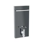 Geberit Monolith for Bidet 101cm & Rail Black Glass/Black Chrome