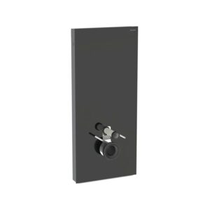 Geberit Monolith for Wall-Hung WC 114cm Black Glass/Black Chrome