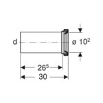 Geberit Straight Connector Set for WC