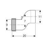 Geberit Monolith Offset Outlet Connector Pipe