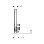 Geberit Monolith Plus for Floorstanding WC 101cm Slate/Black Chrome