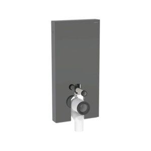 Geberit Monolith Plus for Floorstanding WC 101cm Lava Glass/Black Chrome