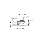 Geberit Shower Drain d50 with Ready-To-Fit Set, Adaptor PVC
