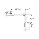 Geberit 40mm Connection Height Space-Saving Basin Waste with Free Outlet