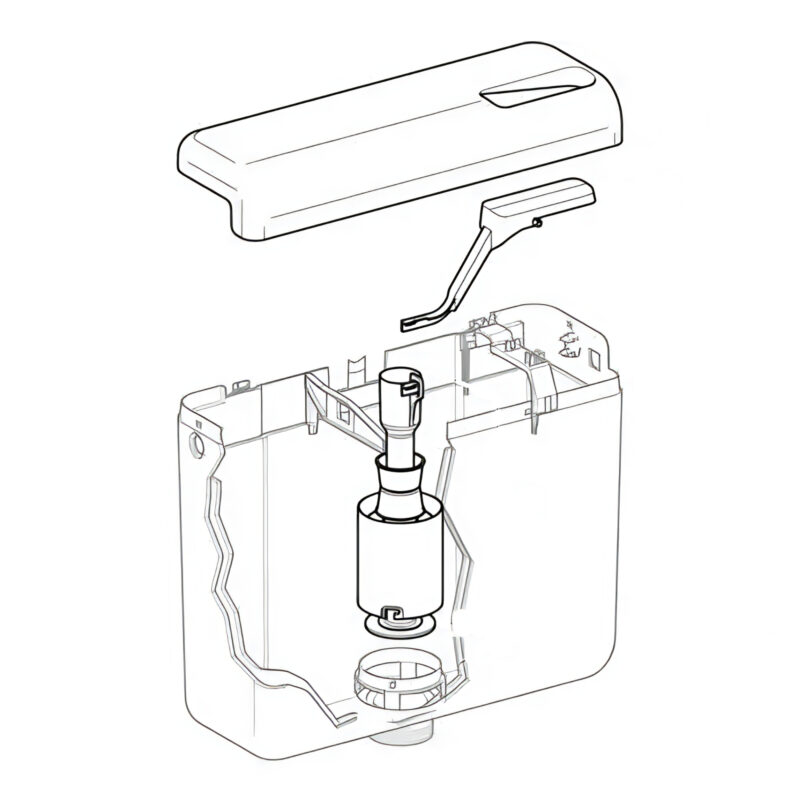 Geberit AP112 Actuation Lever White