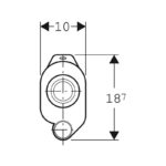 Geberit Syphonic Urinal Trap d40 Horizontal Outlet