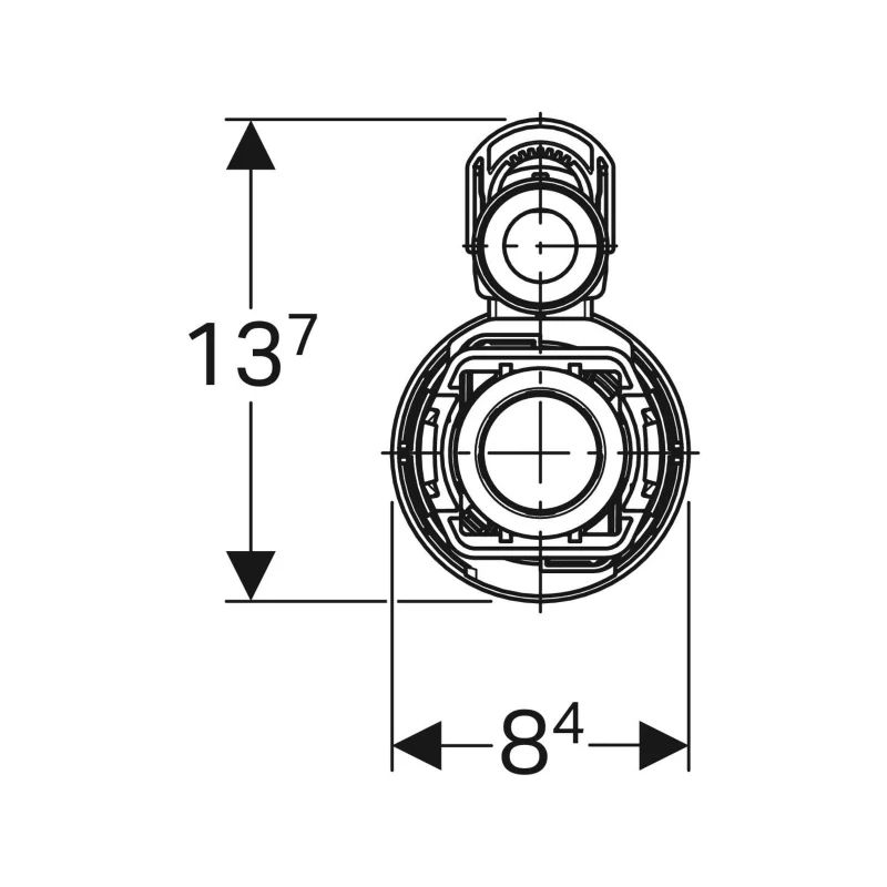 Geberit Type 290 Flush Valve 40mm Diameter Single Flush
