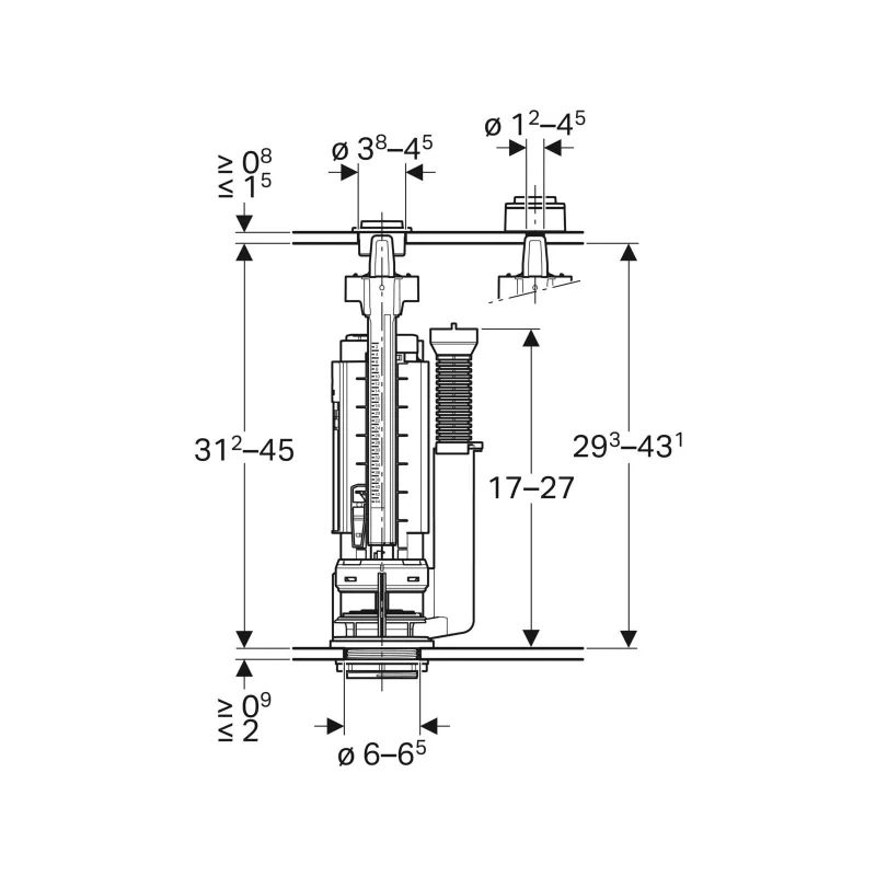Geberit Type 290 Flush Valve 40mm Diameter Single Flush