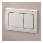 Geberit Alpha 82cm Frame & Cistern with White Square Flush Plate