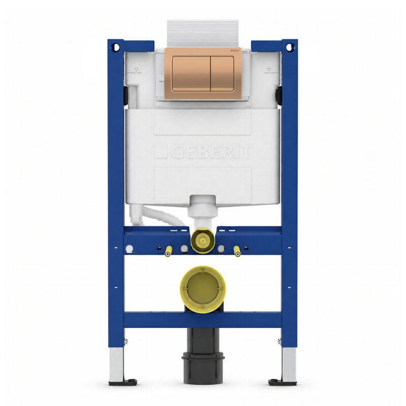 Geberit Alpha 82cm Frame & Cistern with Bronze Square Flush Plate Geberit Alpha 82cm Frame & Cistern with Bronze Square Flush Plate
