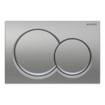 Geberit Alpha 98cm Frame & Cistern with Matt Chrome Round Flush Plate