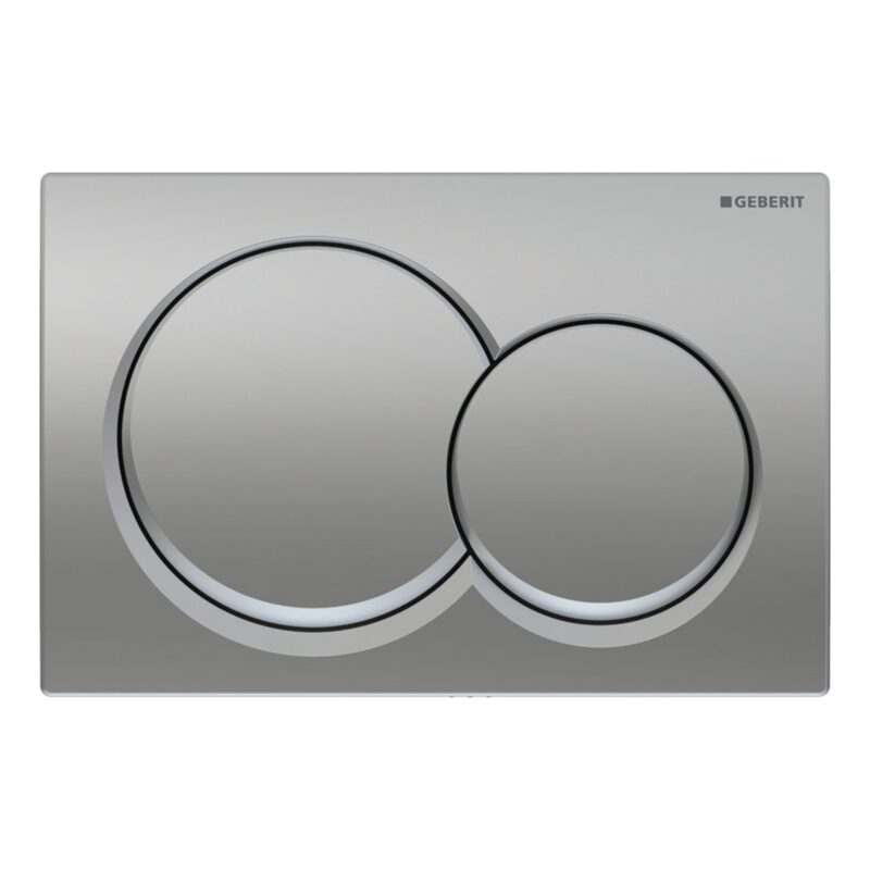 Geberit Alpha 98cm Frame & Cistern with Matt Chrome Round Flush Plate