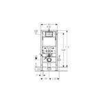 Geberit Duofix 112cm WC Frame with Delta21 Flush Plate