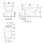 Geberit Selnova Rimfree Close Coupled Toilet with Soft Close Seat