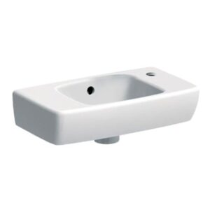 Geberit Selnova Square 450x250mm Right Tap Hole Basin & Semi Pedestal