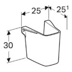 Geberit Selnova Square 450x250mm Right Tap Hole Basin & Semi Pedestal