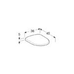 Geberit Selnova Soft Close Toilet Seat & Cover