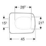 Geberit Selnova Square Soft Close Toilet Seat & Cover, Top Fixing