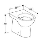 Geberit Selnova Back To Wall Rimfree Toilet with Soft Close Seat