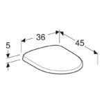 Geberit Selnova Back To Wall Rimfree Toilet with Soft Close Seat