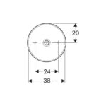 Geberit Variform Round 40cm Lay-On Basin, No Overflow, No Tap Hole