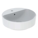 Geberit Variform Round 45cm Lay-On 1 Taphole Basin with Overflow