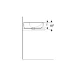 Geberit Variform Round 45cm Lay-On 1 Taphole Basin with Overflow