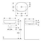 Geberit Variform Elliptic 55x40cm Lay-On Basin