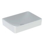 Geberit Variform Rectangular 55x40cm Lay-On Basin, No Taphole, No Overflow