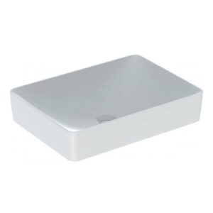 Geberit Variform Rectangular 55x40cm Lay-On Basin, No Taphole, No Overflow