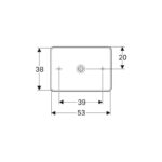 Geberit Variform Rectangular 55x40cm Lay-On Basin, No Taphole, No Overflow