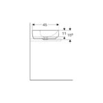 Geberit Variform Rectangular 60x45cm 1 Taphole Lay-On Basin with Overflow