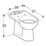 Geberit Selnova Close Coupled Bottom Outlet Toilet with Soft Close Toilet Seat