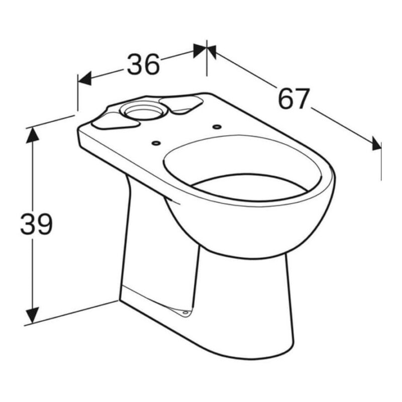Geberit Selnova Close Coupled Bottom Outlet Toilet with Soft Close Toilet Seat