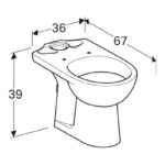 Geberit Selnova Close Coupled Toilet with Quick Release Soft Close Seat