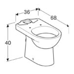 Geberit Selnova Semi-Shrouded Close Coupled Toilet with Soft Close Seat
