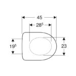 Geberit Selnova Wall Hung Rimfree Toilet with Standard Seat