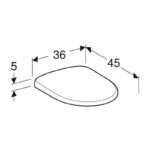 Geberit Selnova Wall Hung Rimfree Toilet with Soft Close Seat