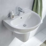 Geberit Selnova 500x410mm 1 Taphole Handrinse Basin & Semi Pedestal