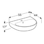 Geberit Selnova 550x440mm 1 Tap Hole Basin & Full Pedestal