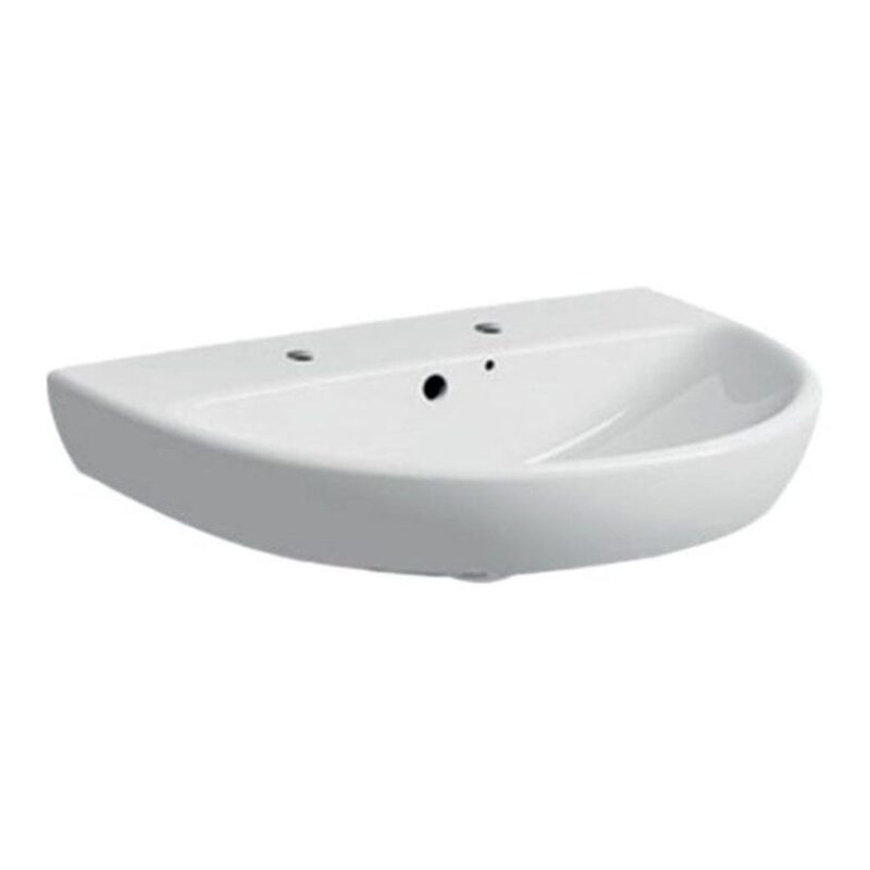 Geberit Selnova 550x440mm 2 Tap Hole Basin & Full Pedestal Geberit Selnova 550x440mm 2 Tap Hole Basin & Full Pedestal