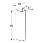 Geberit Selnova 550x440mm 2 Tap Hole Basin & Full Pedestal