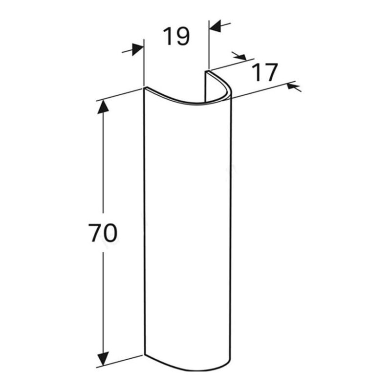 Geberit Selnova 550x440mm 2 Tap Hole Basin & Full Pedestal