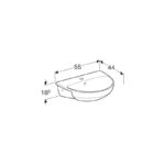 Geberit Selnova Semi Recessed Basin 550x440mm 1 Taphole