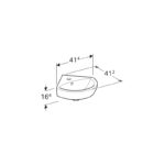 Geberit Selnova Corner Handrinse Basin 410mm 1 Taphole