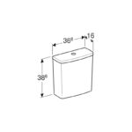 Geberit Selnova Square Close Coupled Push Button Cistern