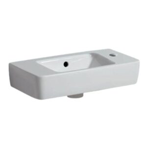Geberit Selnova Compact 500mm Basin, 1 Right Hand Tap Hole, Centre Bowl