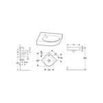 Geberit Selnova Compact Round Corner Basin 500mm 1 Taphole
