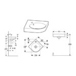 Geberit Selnova Compact Round Corner Basin 320mm 1 Tap Hole
