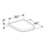 Geberit Selnova Square Toilet Seat &Cover